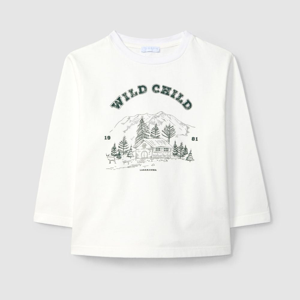 Longsleeve "Wild child" Cru - Laranjinha
