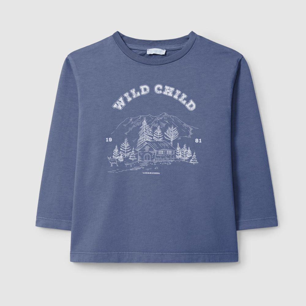 Longsleeve "Wild child" Indigo - Laranjinha