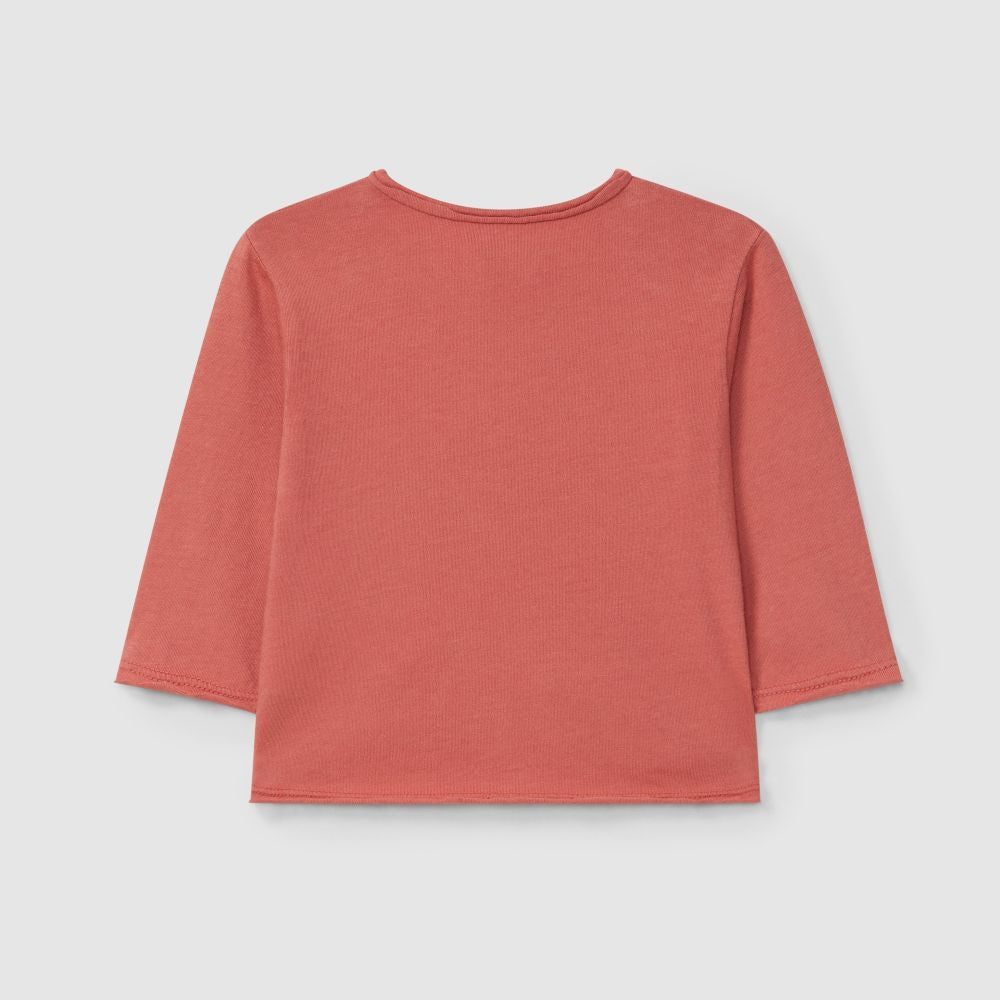 Longsleeve com bolso lisa Coral - Snug