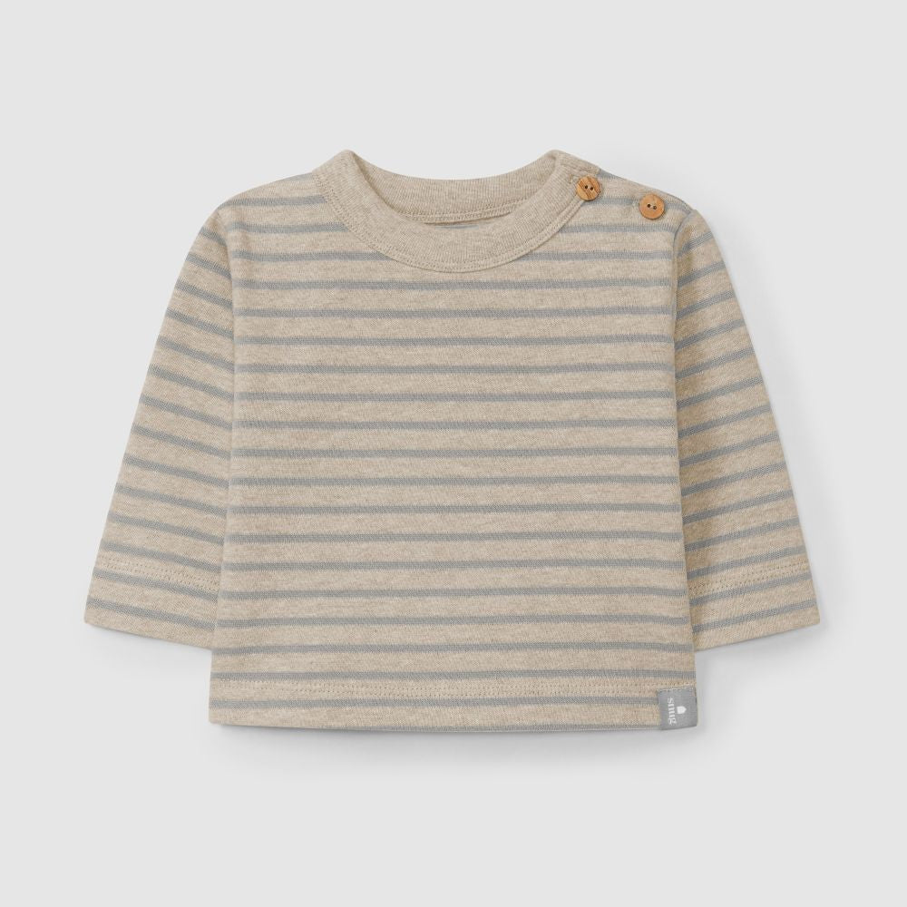 Longsleeve de riscas em jersey cardado - Snug