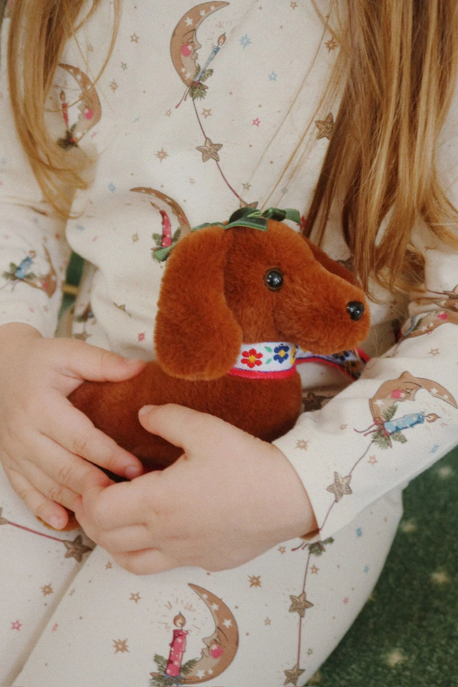 Cão Salsicha em caixa presente - Konges Slojd