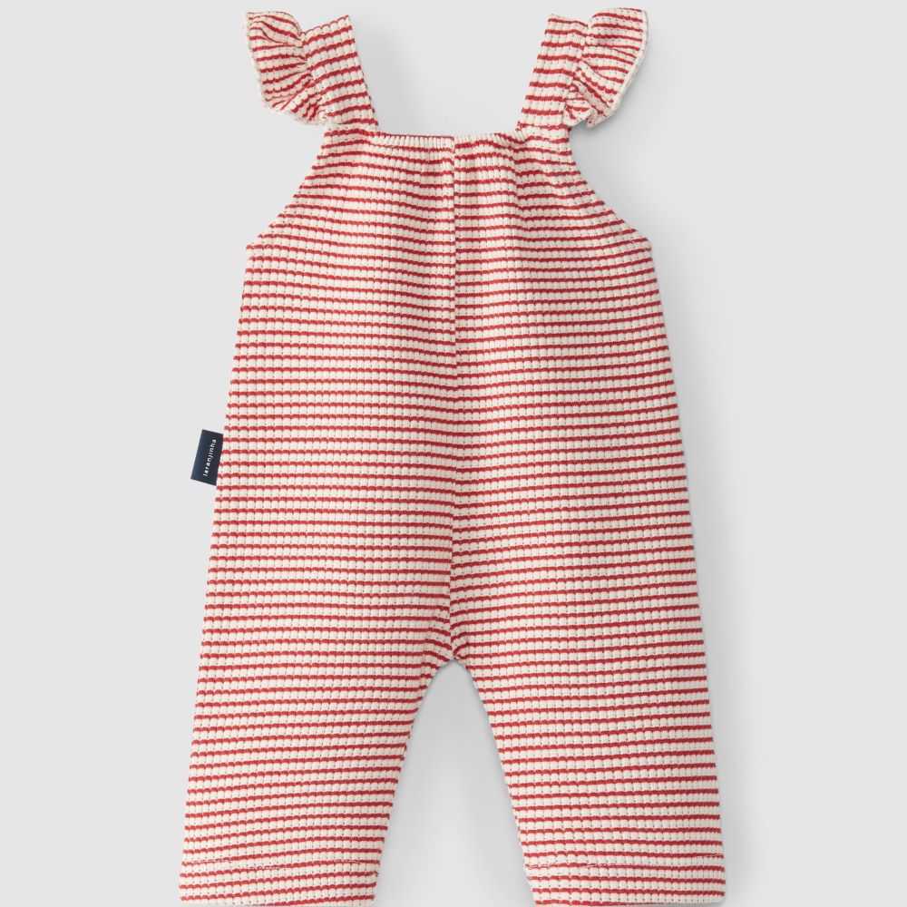 Macacão malha de riscas - Laranjinha