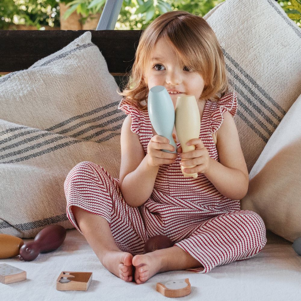 Macacão malha de riscas - Laranjinha