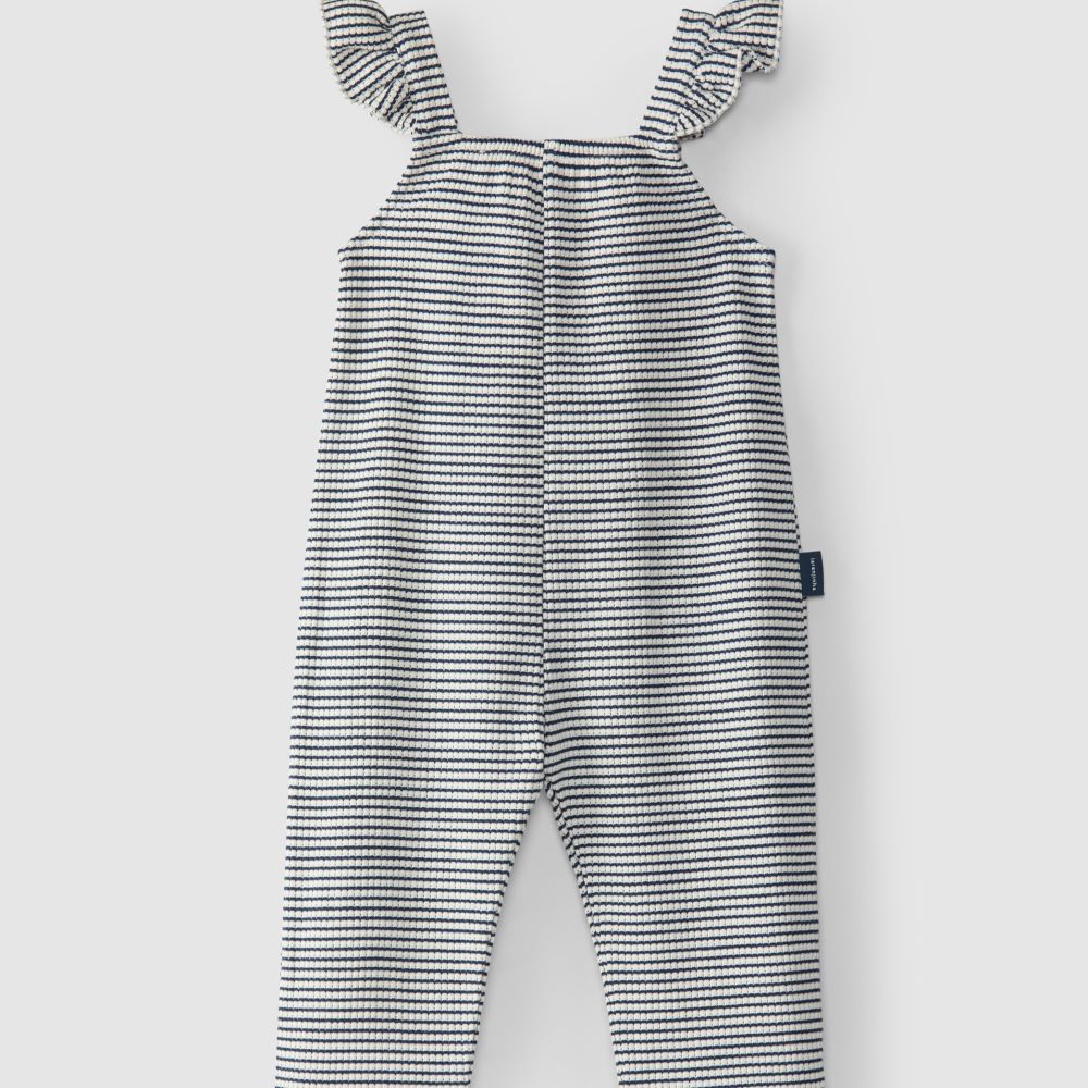 Macacão malha de riscas - Laranjinha