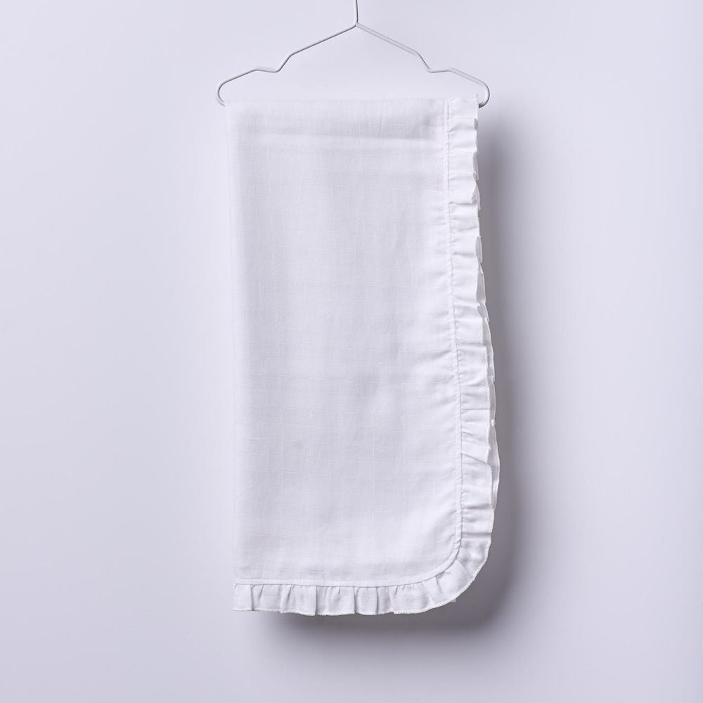 Manta de algodão com folho | BOUNDLESS LOVE - Wedoble