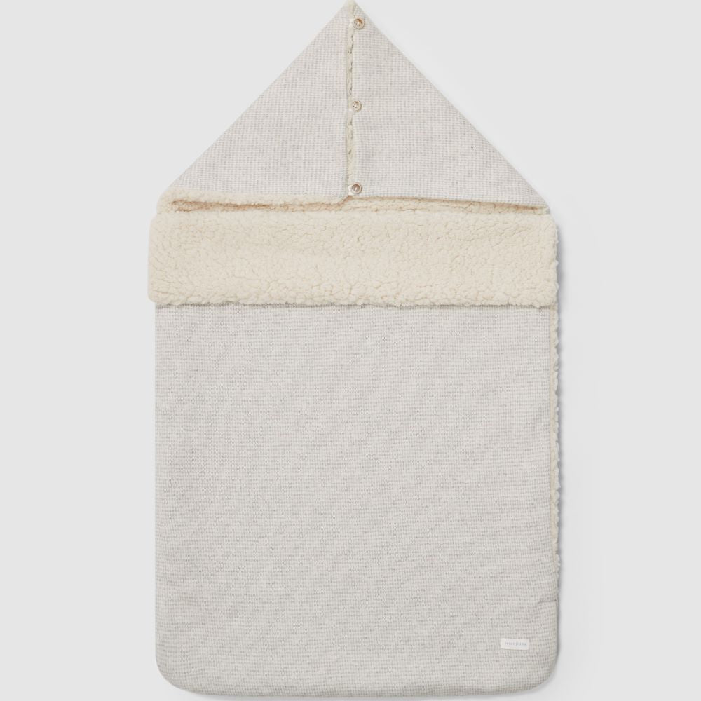 Manta saco em malha jacquard de pied-de-poule - Laranjinha