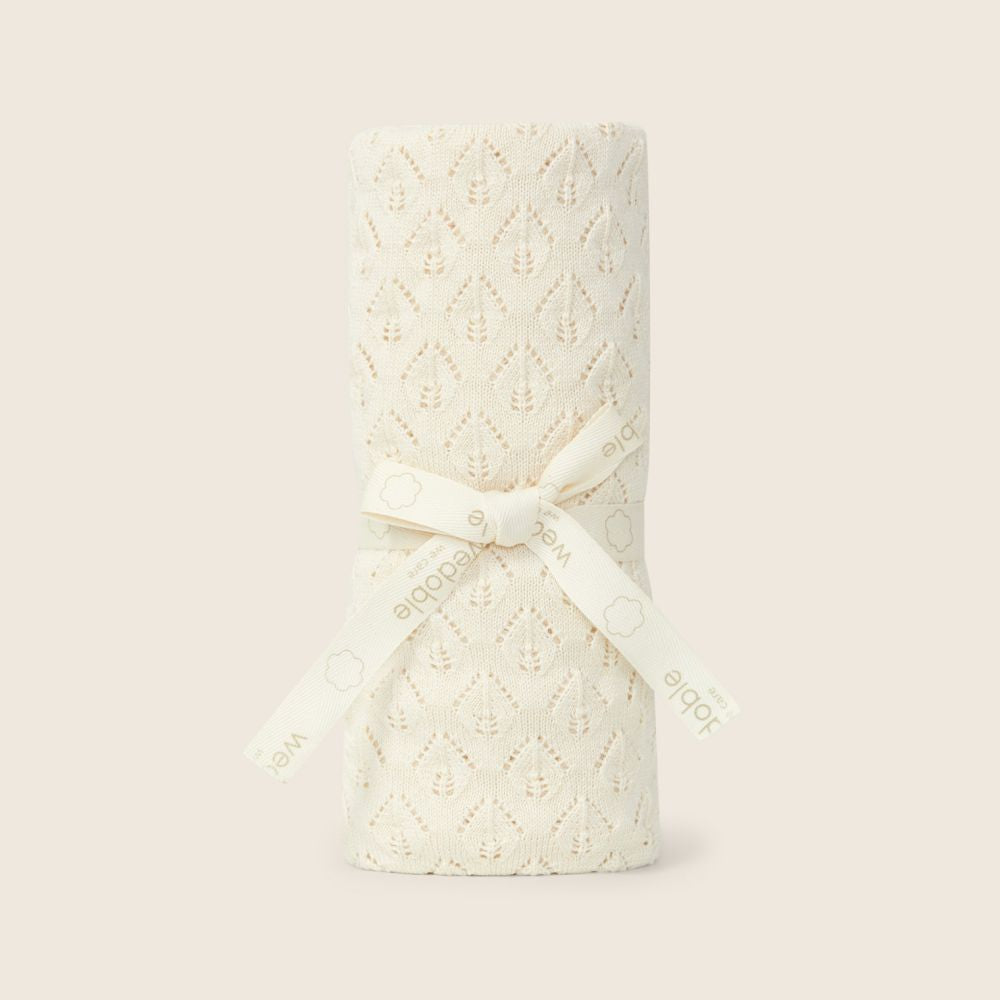 Manta tricotada em algodão orgânico | BOUNDLESS LOVE - Wedoble