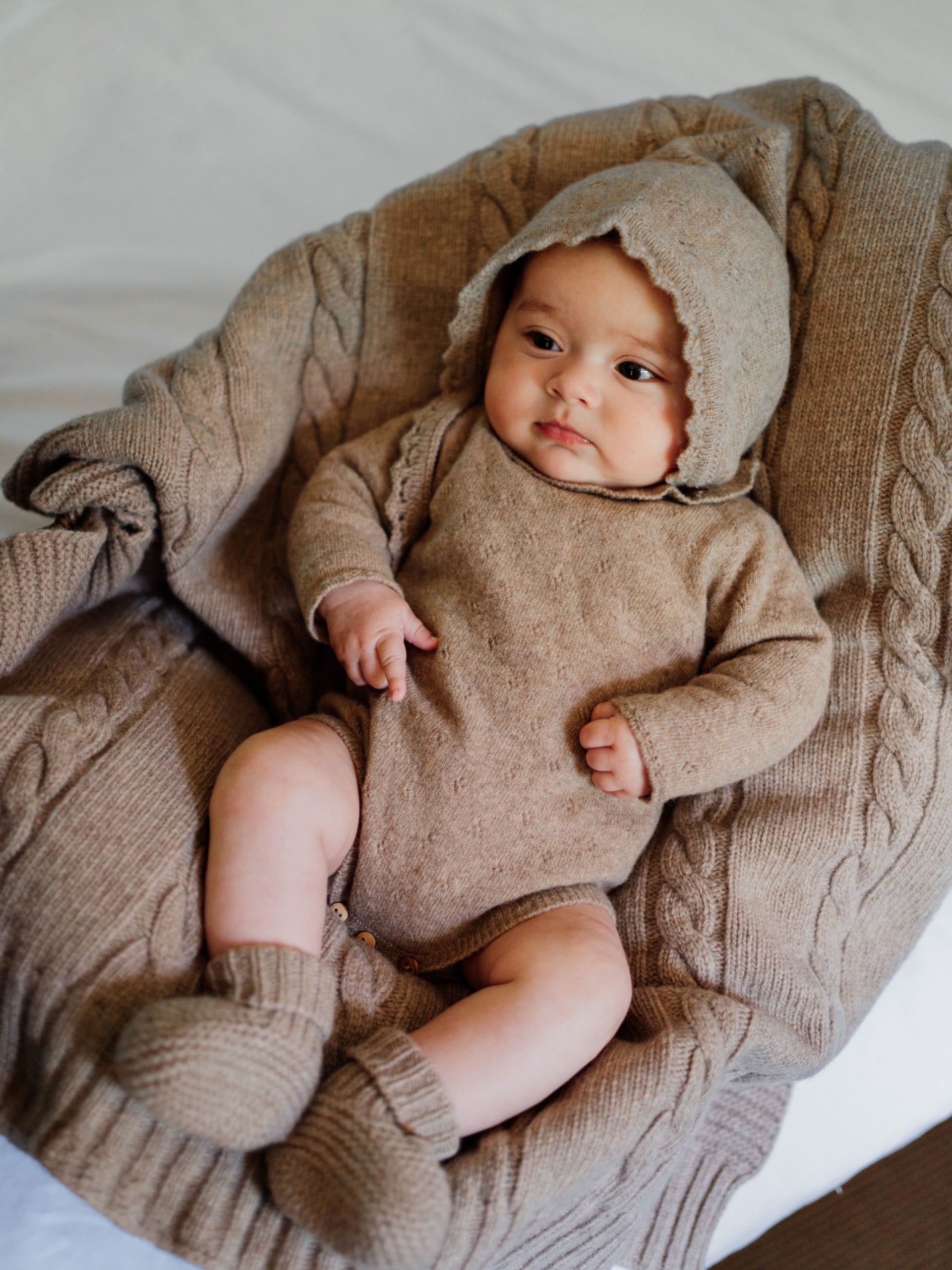 Manta tricotada em lã LOVE IN WINTER DAYS - Wedoble