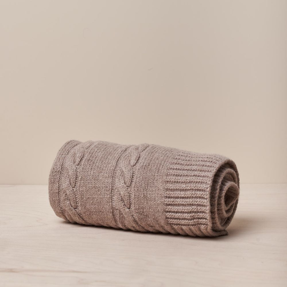 Manta tricotada em lã LOVE IN WINTER DAYS - Wedoble