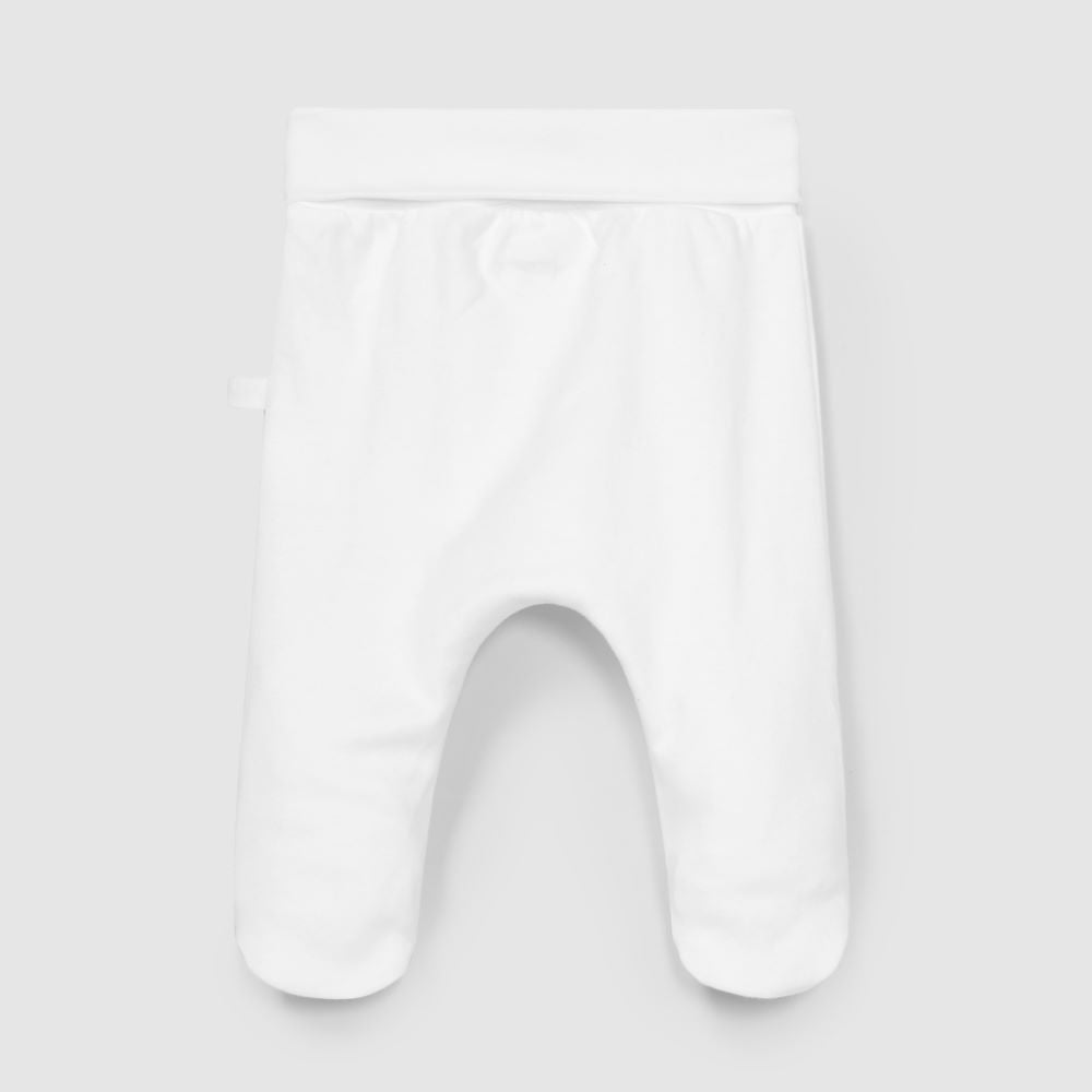 Meias calças lisas com fita decorativa - Laranjinha