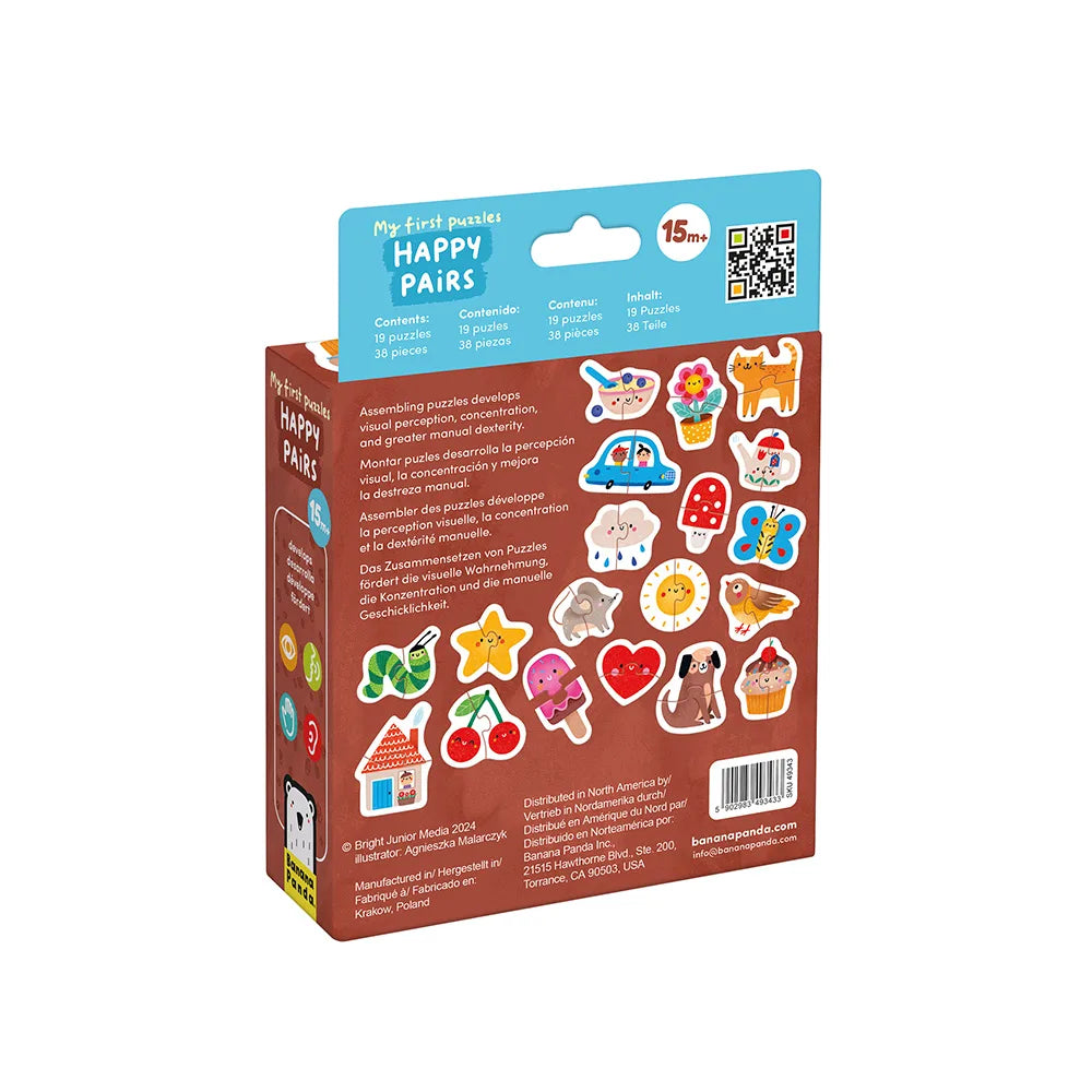 O meu primeiros puzzle HAPPY PAIRS - Banana Panda