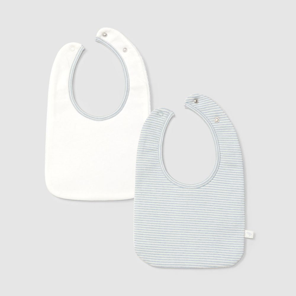 Pack de duas babetes estampadas em algodão - Laranjinha