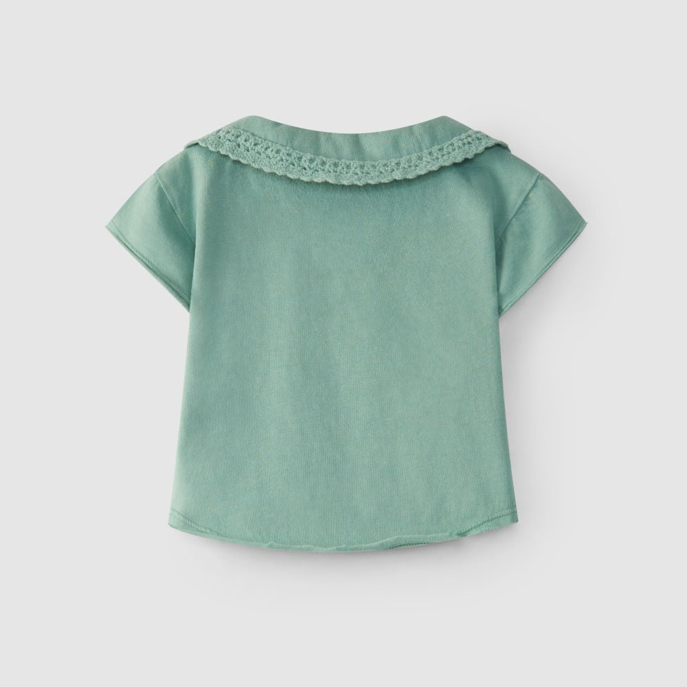 Polo gola renda de croché - Snug