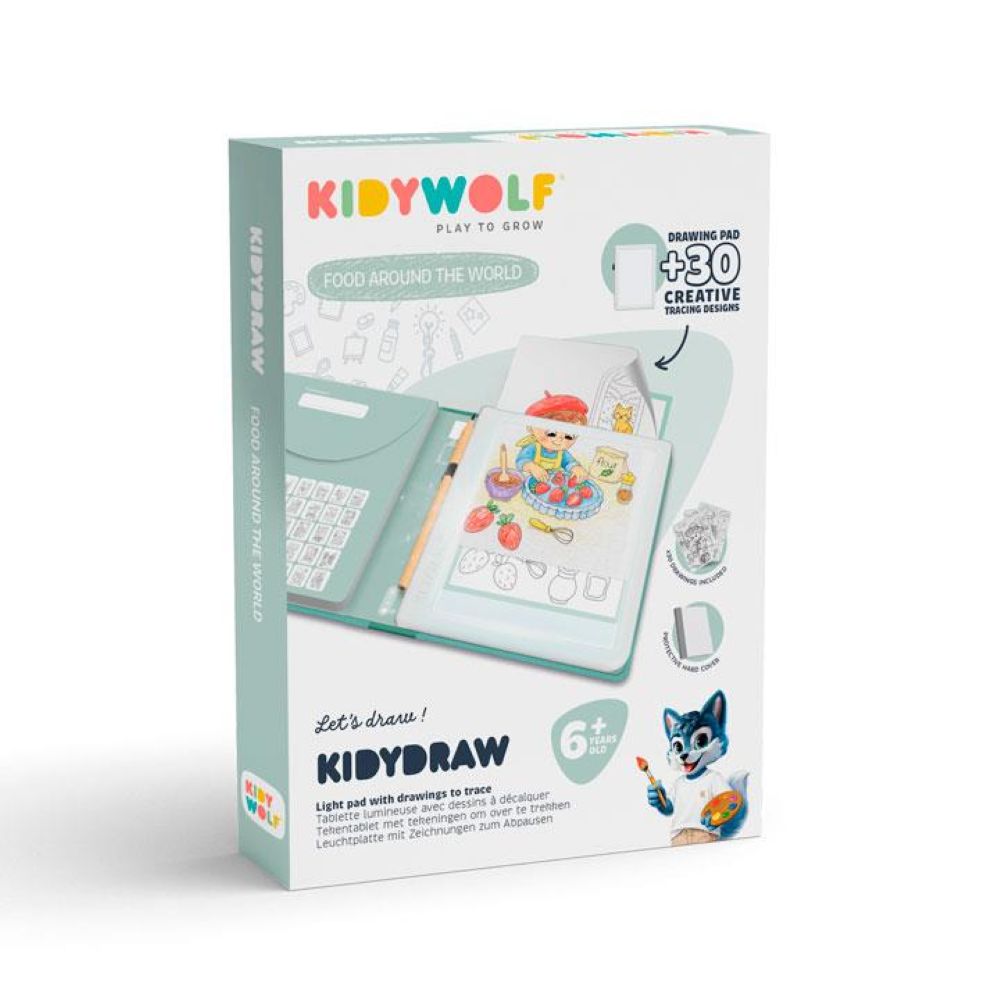 Prancha de Desenho Ilustrada c/ Luz 6+ - KIDYWOLF
