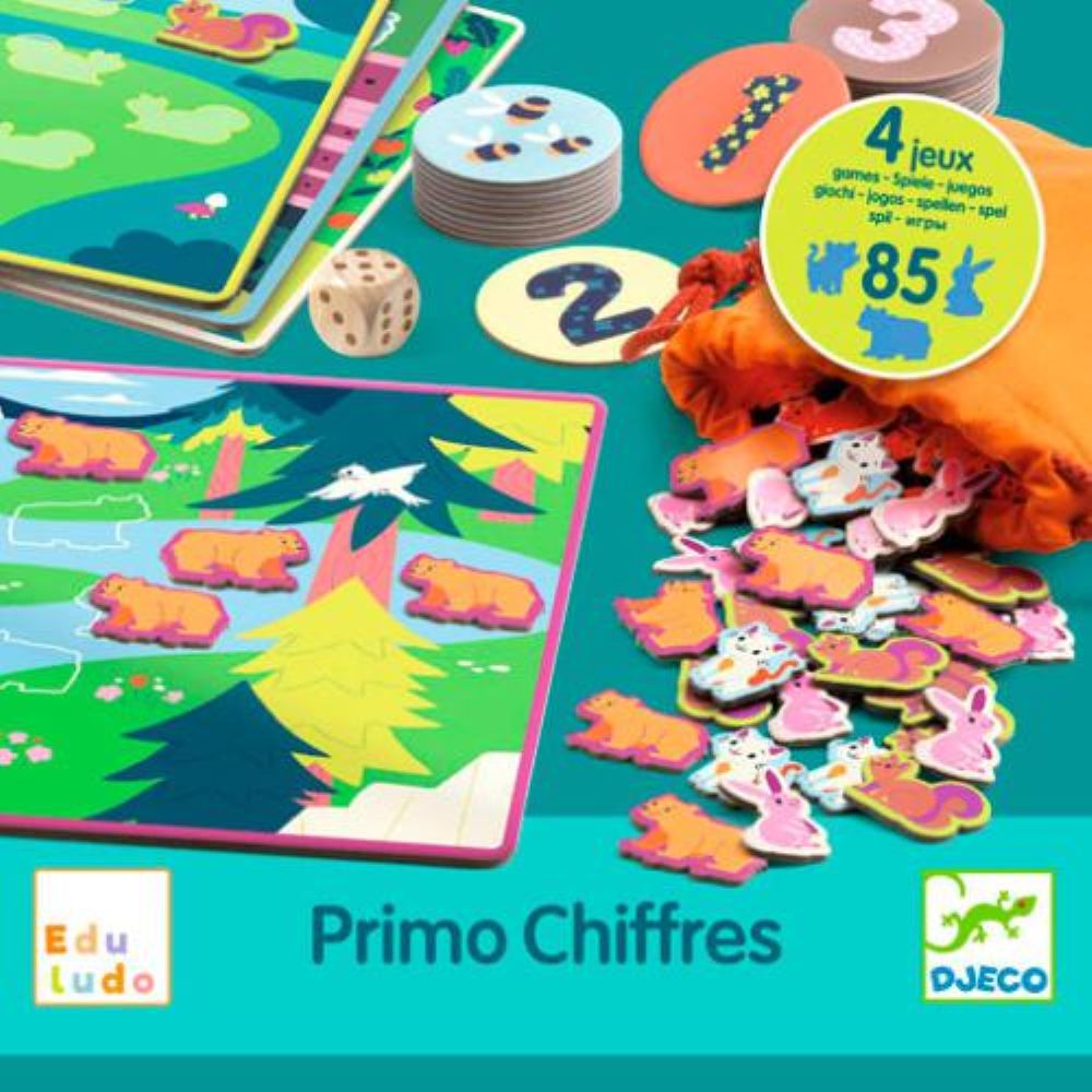 Primeiros Números - 4 Jogos para Descobrir os Números - Djeco