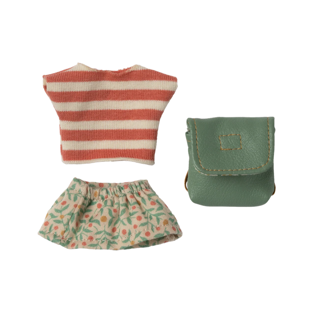 Roupas e mochila, Ratinha Irmã mais velha – Verde - Maileg