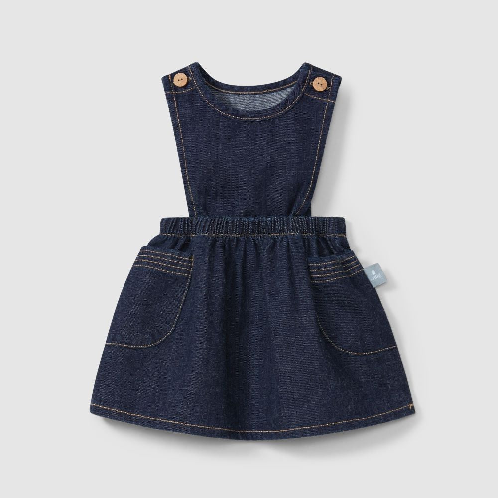 Saia de peito em denim de algodão orgânico - Snug