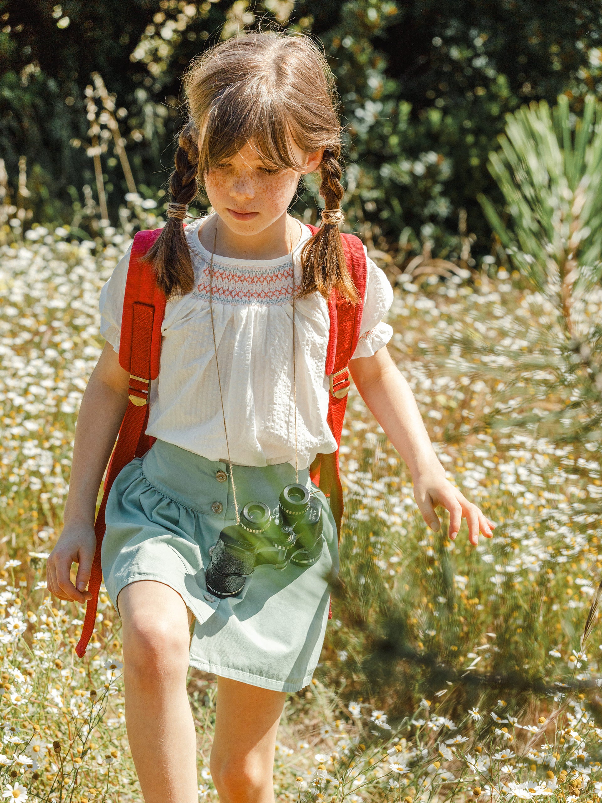 Saia lisa em sarja - Laranjinha