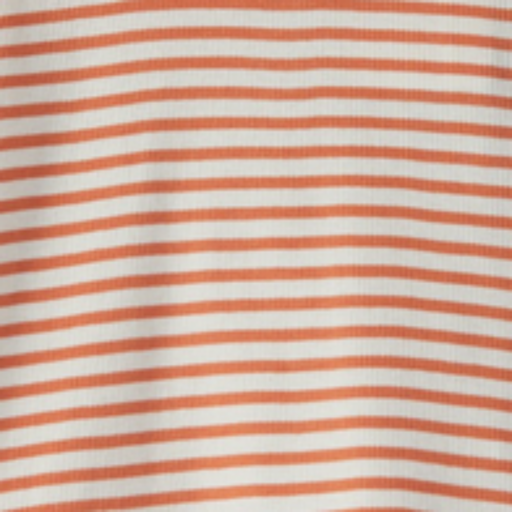 Longsleeve gola alta malha canelada de riscas - Laranjinha