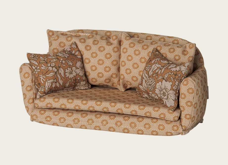 Sofa bed, Mouse, Large - Ocher - MAILEG