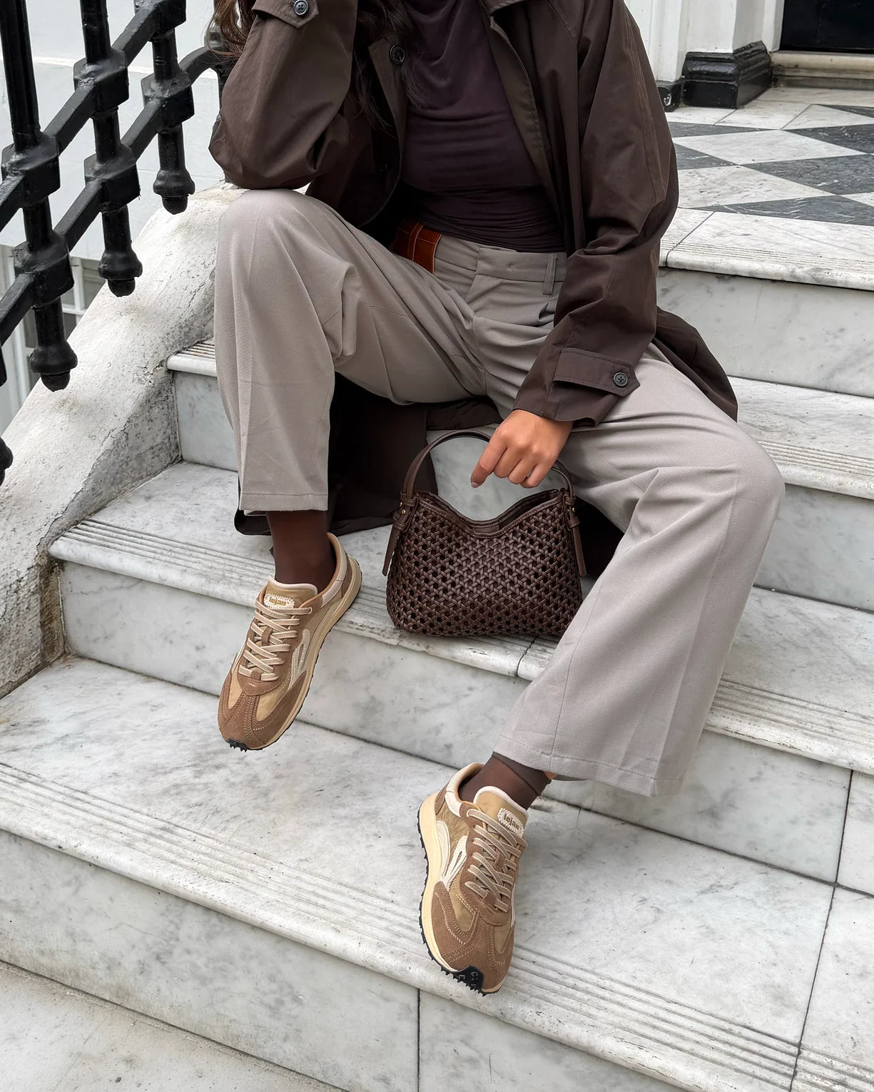 Ténis MELROSE Dark Beige - LEJAN