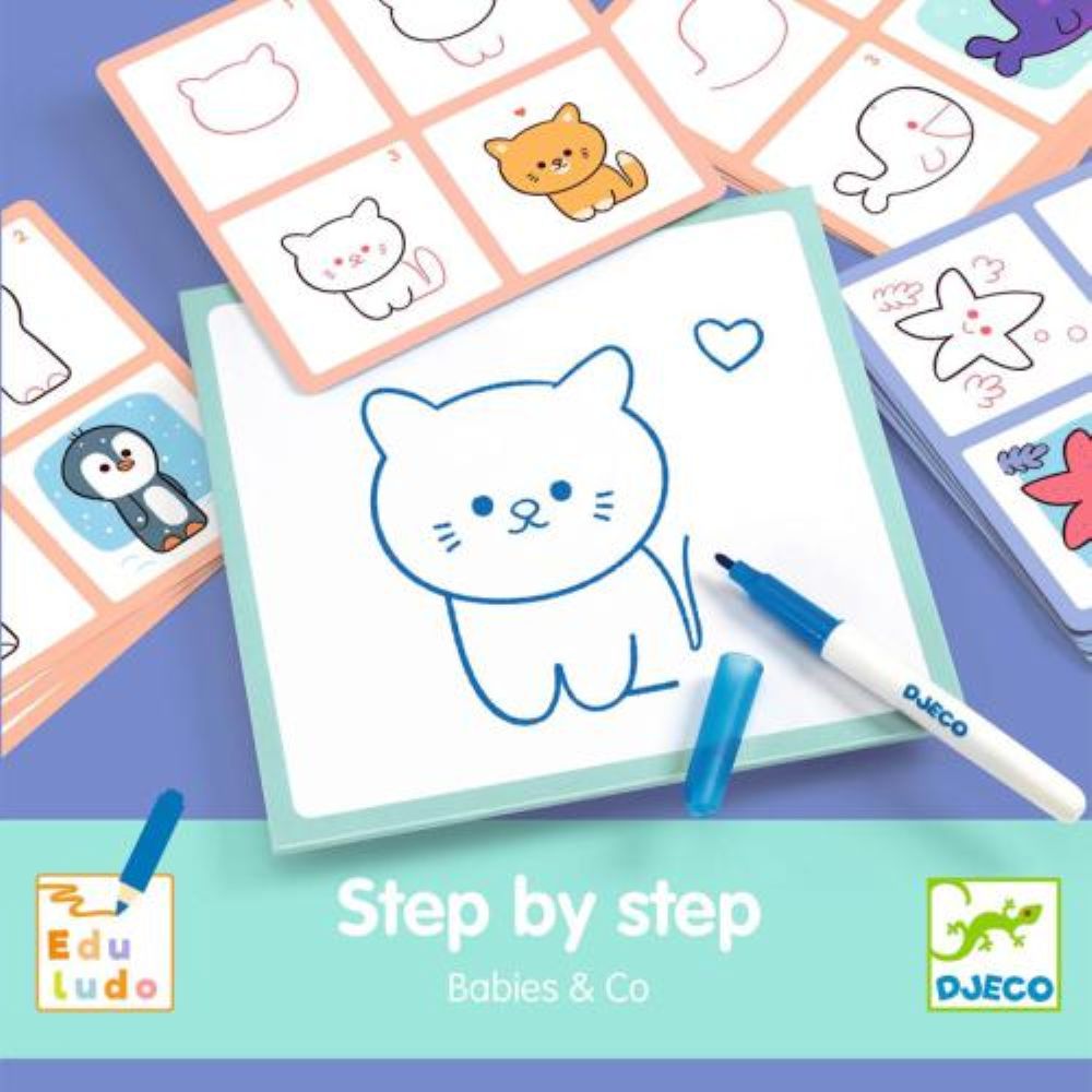 Step by step - Babies & Co - Desenha Passo a Passo - Djeco