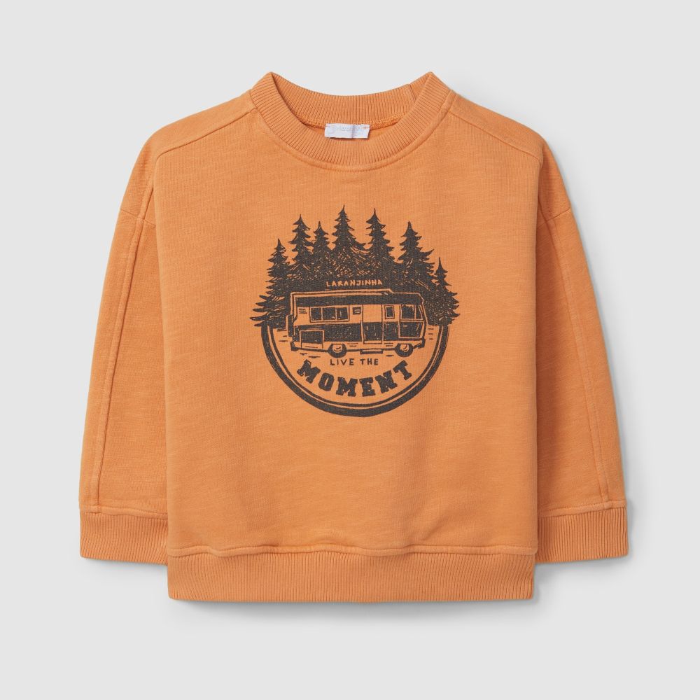 Sweatshirt 'Live the moment' - Laranjinha