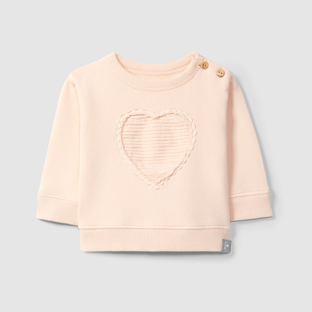 Sweatshirt em felpa com aplicação de coração - SNUG