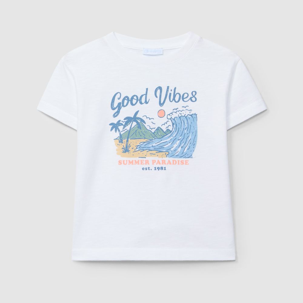 T-shirt "Good vibes" - Laranjinha