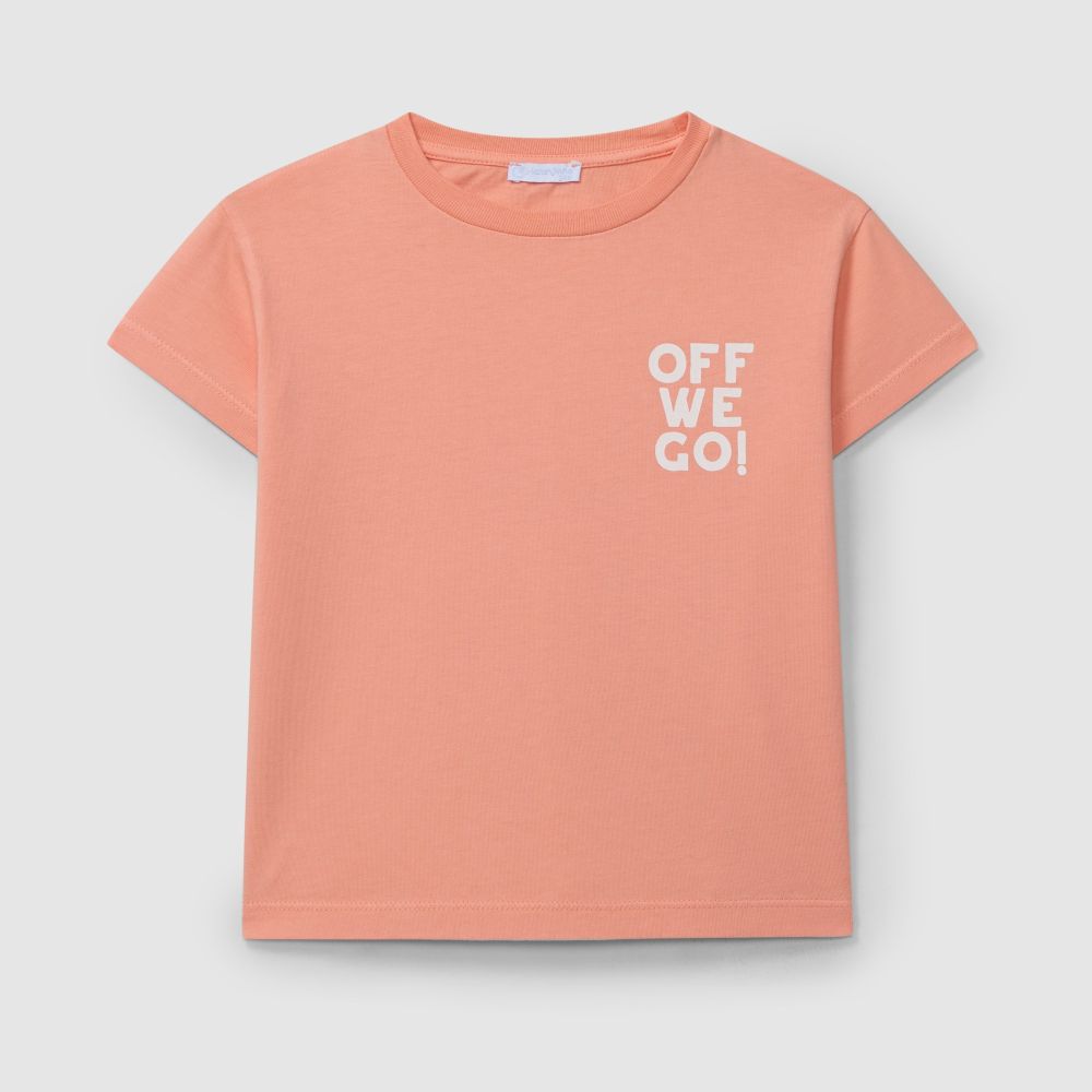 T-shirt "Off we go" - Laranjinha