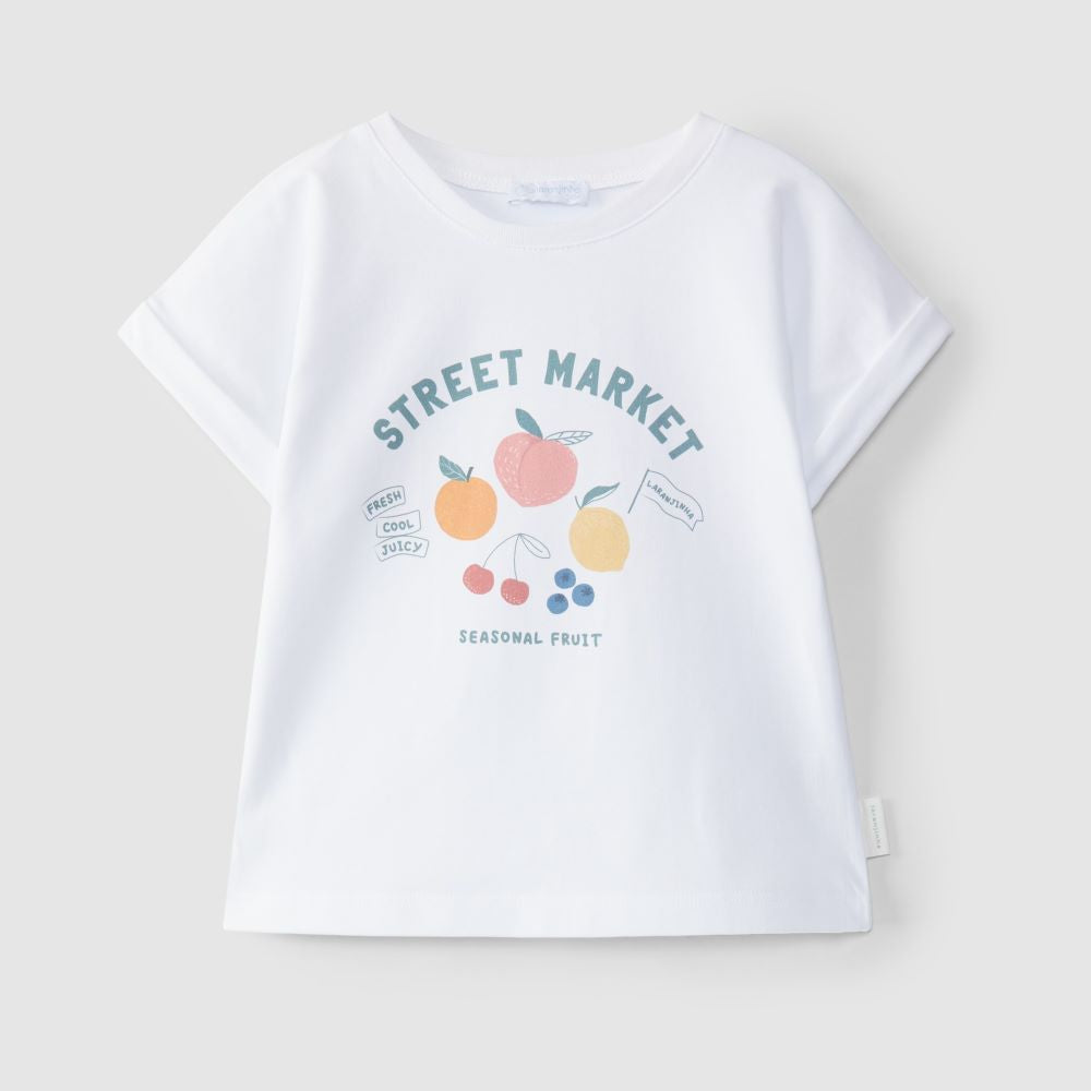 T-shirt "Street market" - Laranjinha