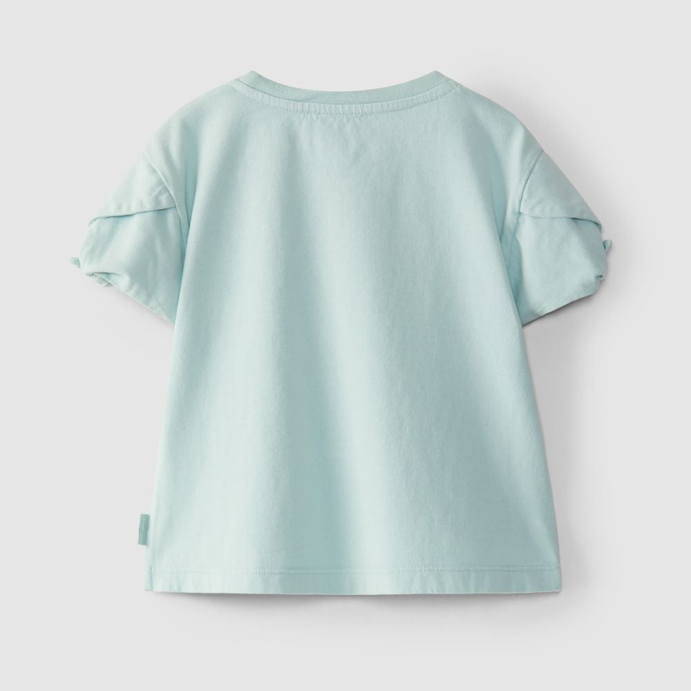 T-shirt 'Just the two of us' mangas com detalhe de nó - Laranjinha