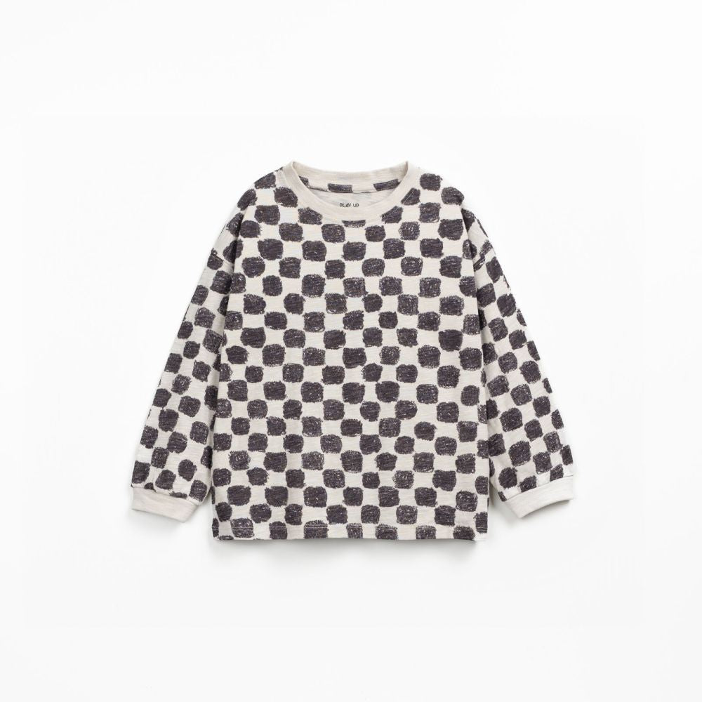 T-shirt com em algodão orgânico com estampado de azulejo - Play Up