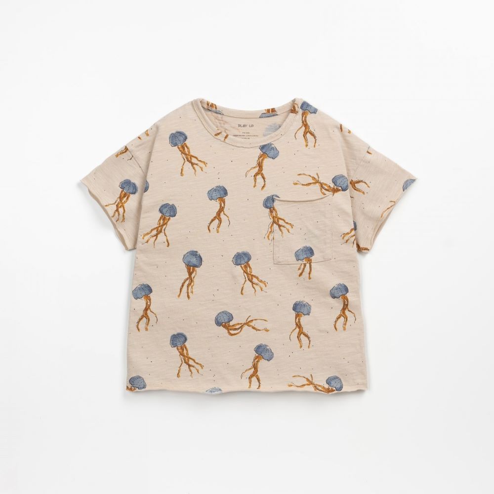 T-shirt com estampado e bolso no peito - Play Up