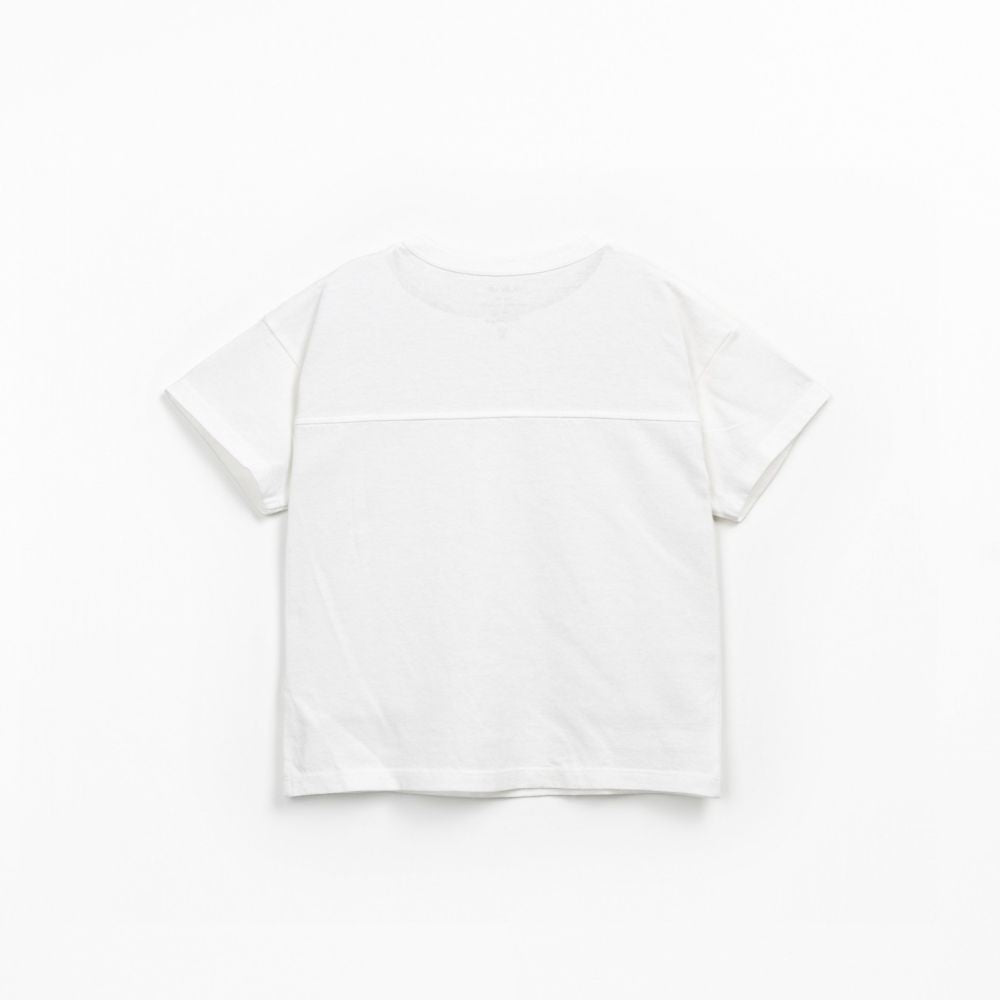 T-shirt branca com pormenores em corte vivo - Play Up