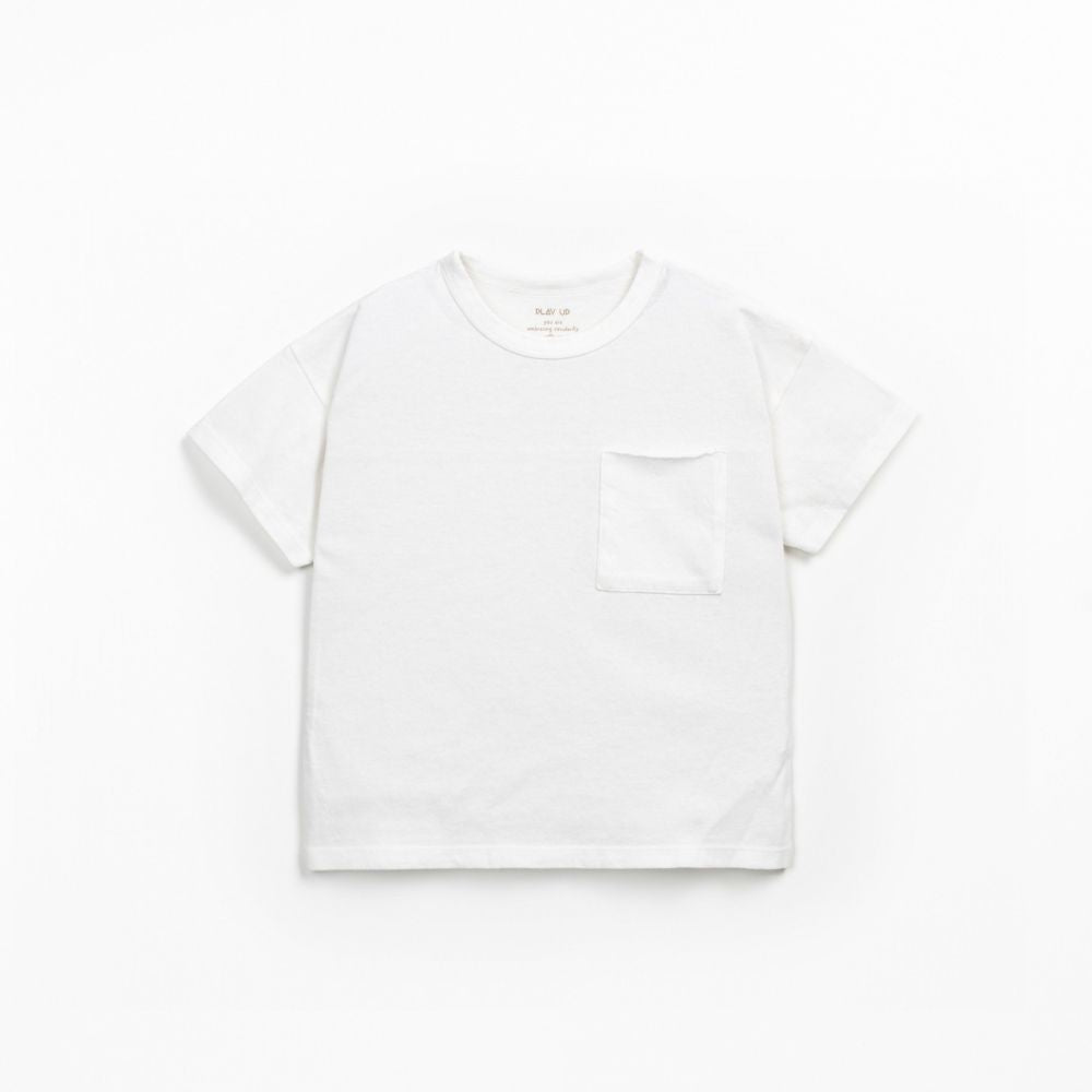 T-shirt branca com pormenores em corte vivo - Play Up