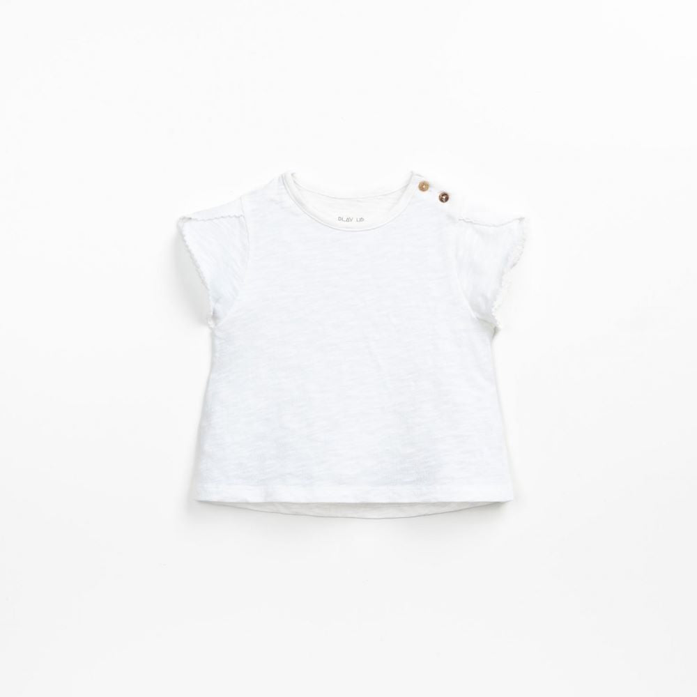 T-shirt em algodão orgânico com botões no ombro - Play Up