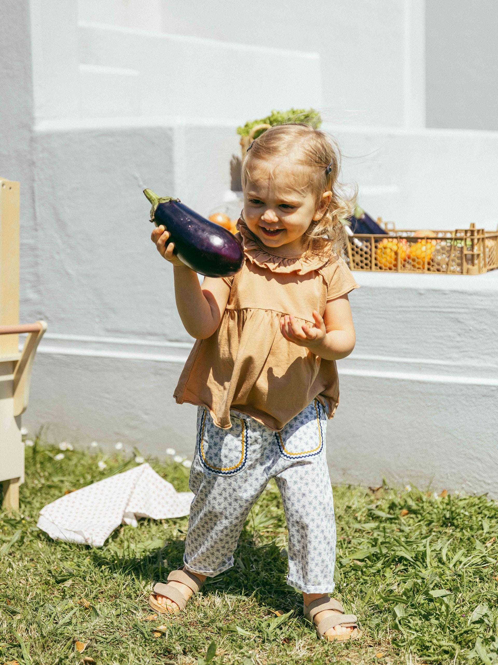 T-shirt em malha lisa com gola de folho - Snug