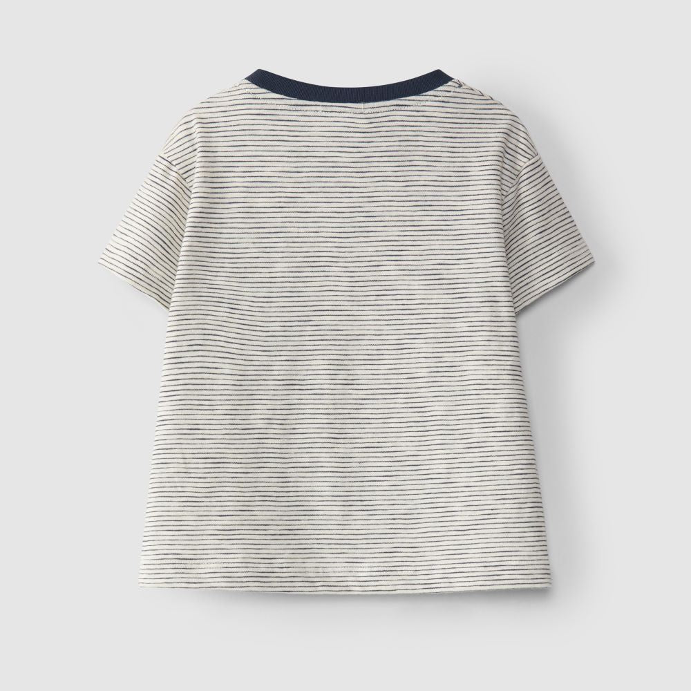 T-shirt risca irregular - Laranjinha