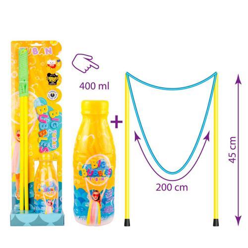 Bolas de Sabão 400ml c/ Varinha Gigante 200x45cm - TUBAN