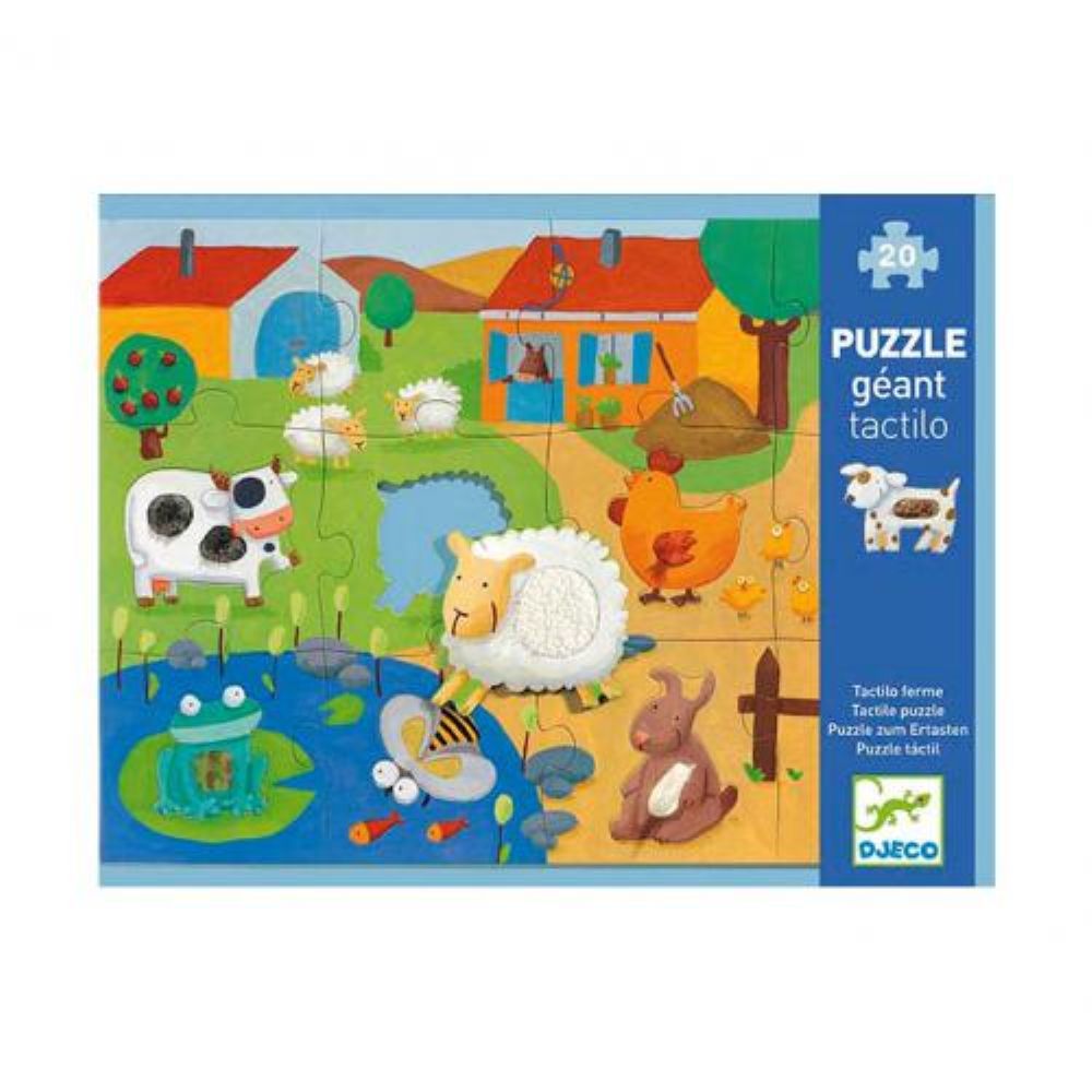 Tactile Farm - Puzzle Descobre Texturas dos Animais - Djeco