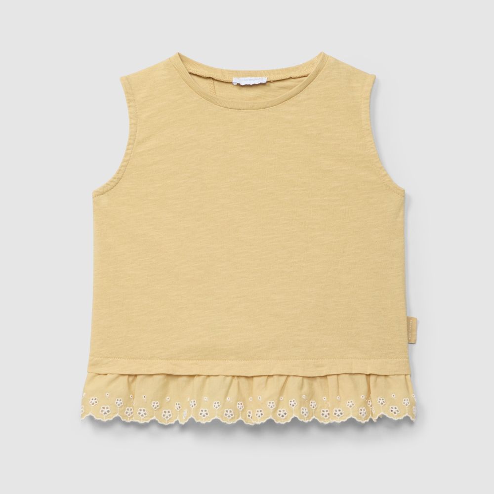 Top com aplicação de bordado inglês - Laranjinha