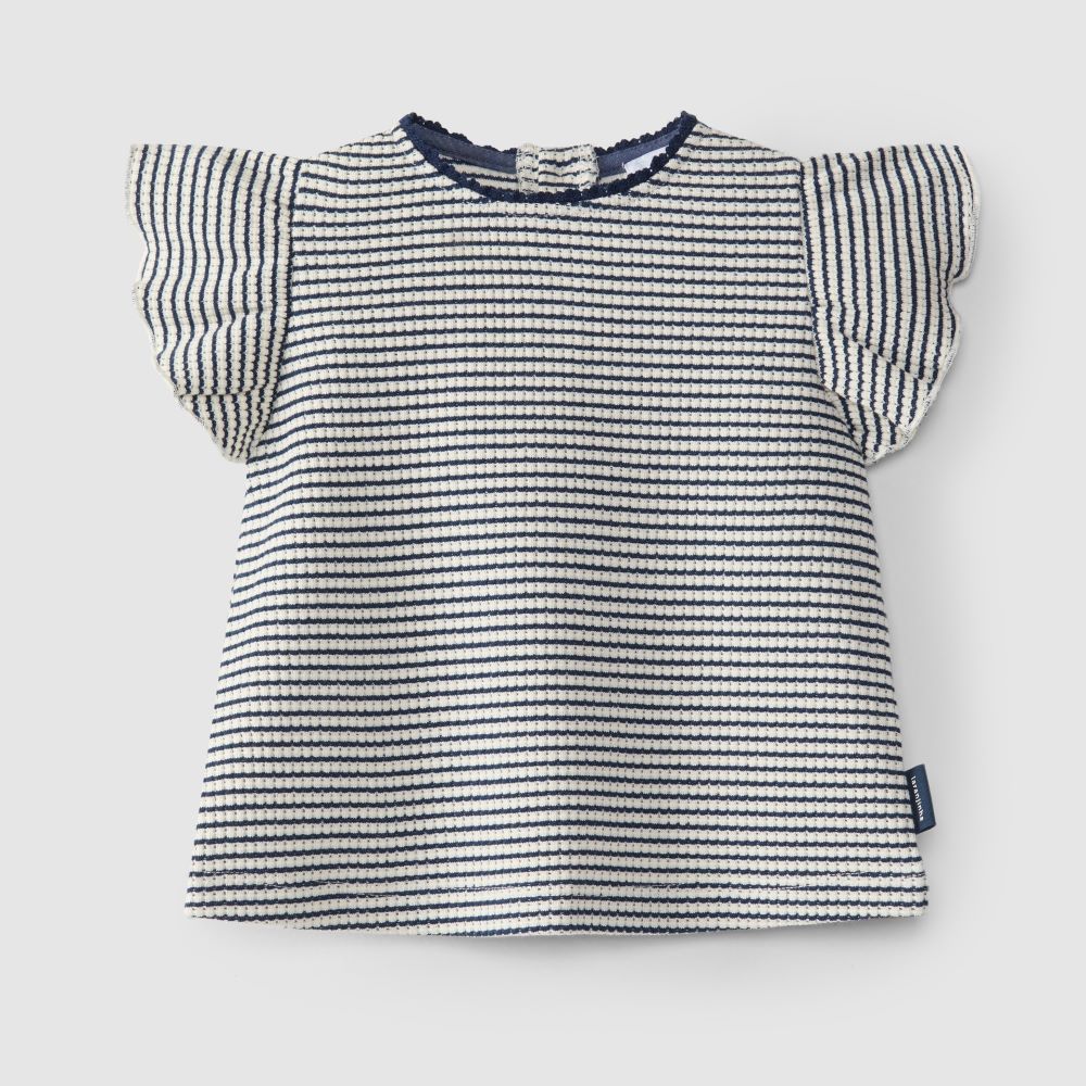 Top malha de riscas - Laranjinha