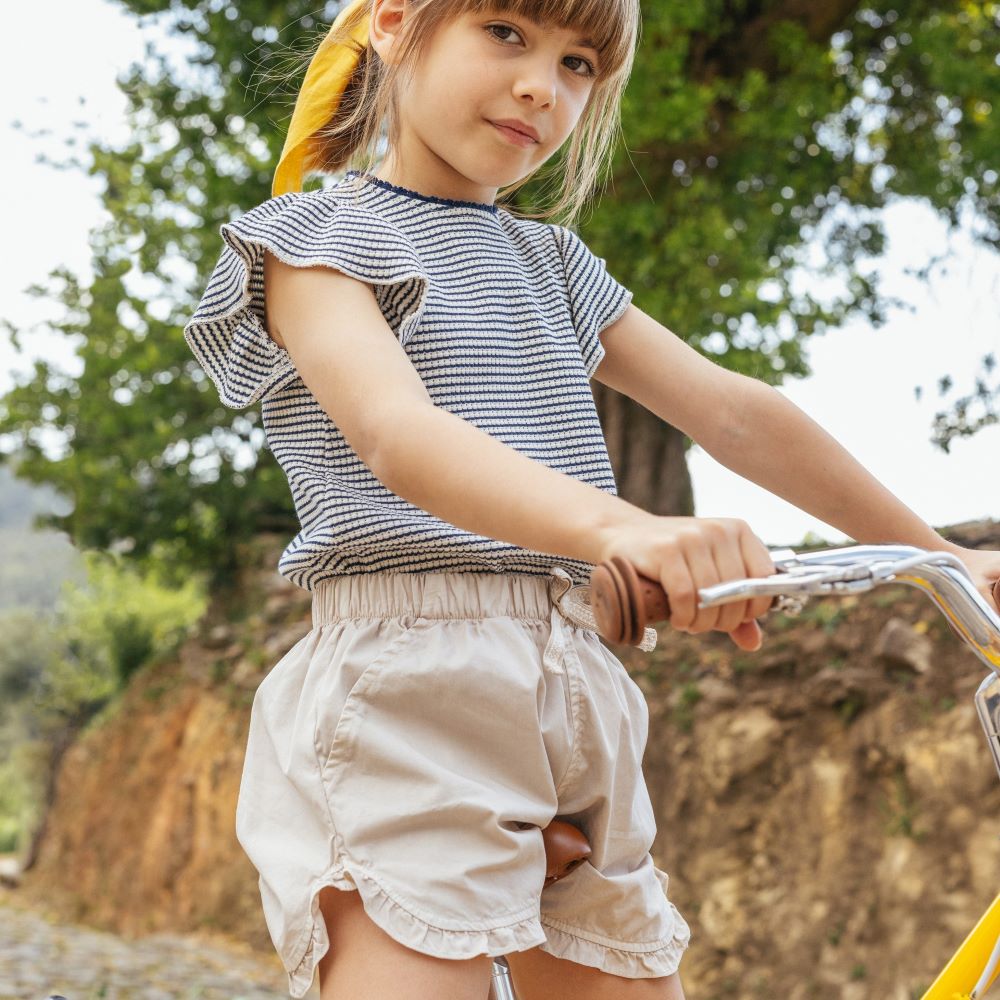 Top malha de riscas - Laranjinha