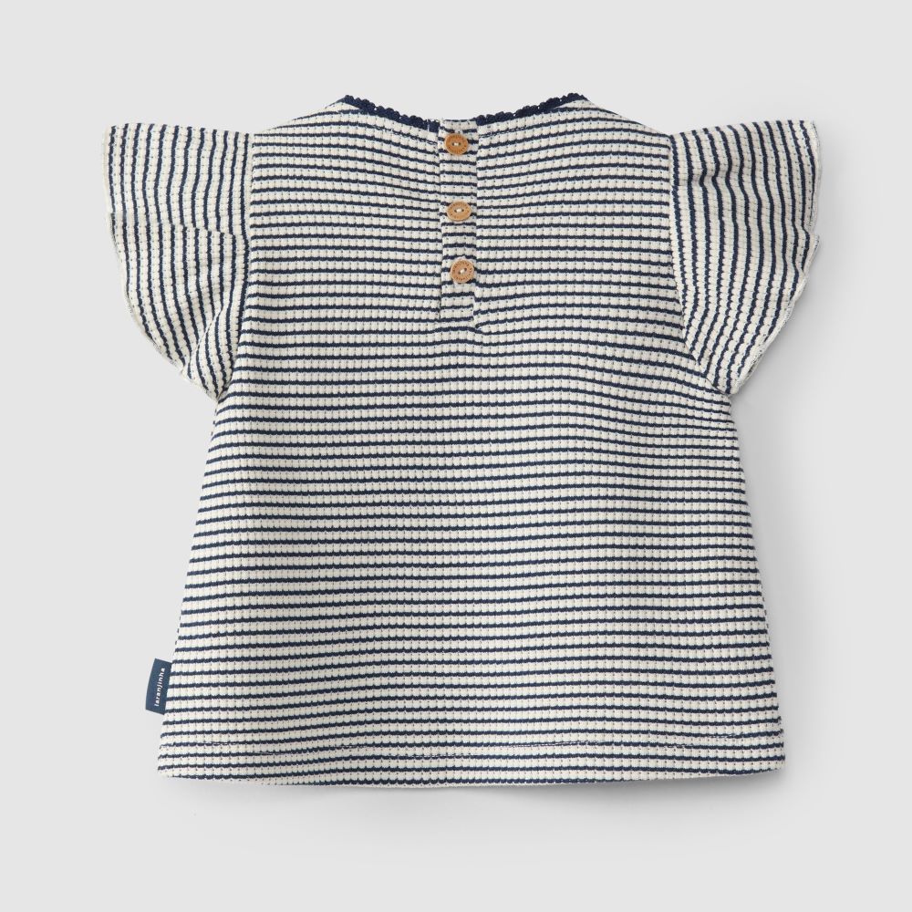 Top malha de riscas - Laranjinha