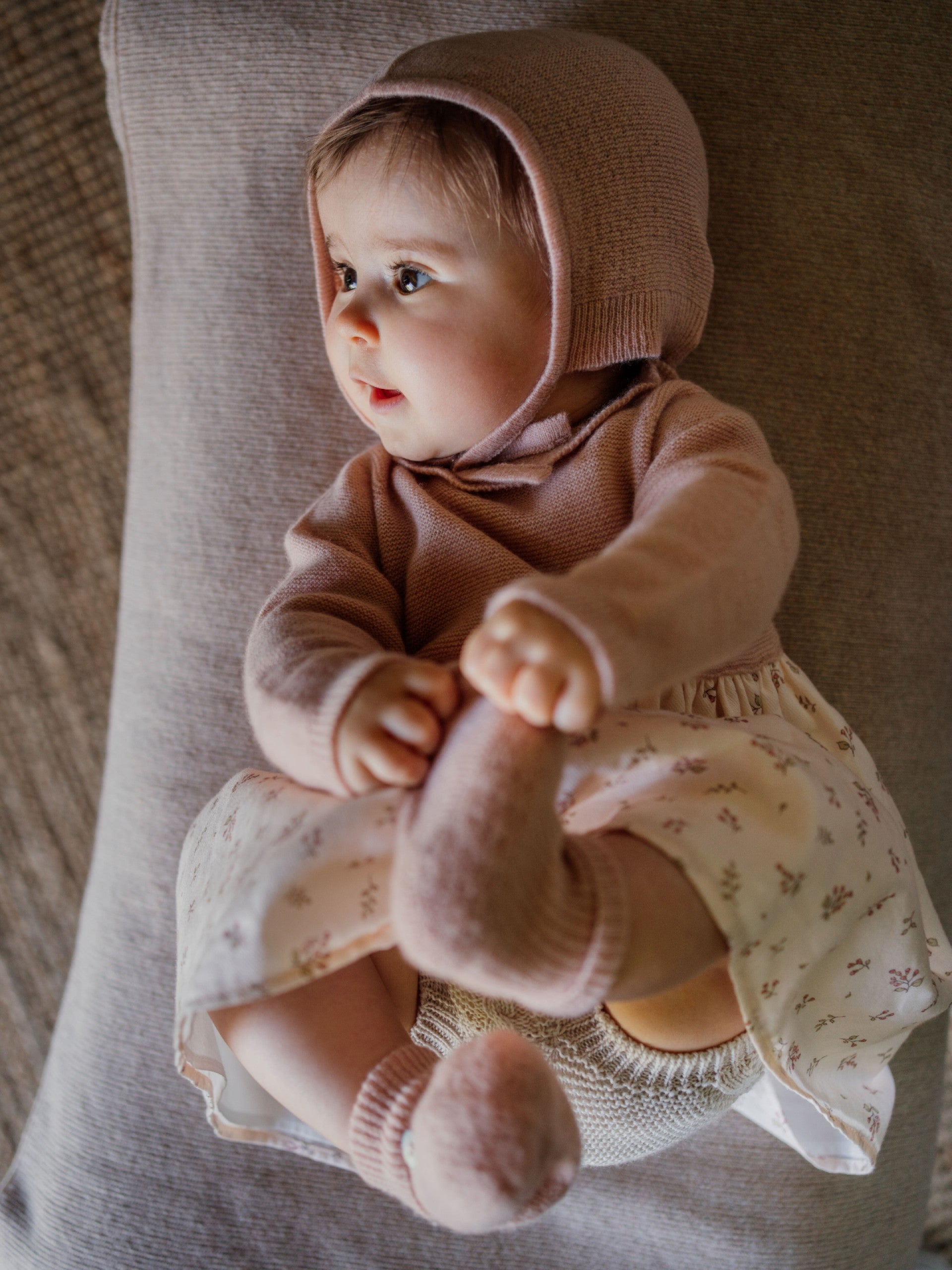 Carapins tricotados em lã merino e caxemira | LITTLE LOVE - Wedoble