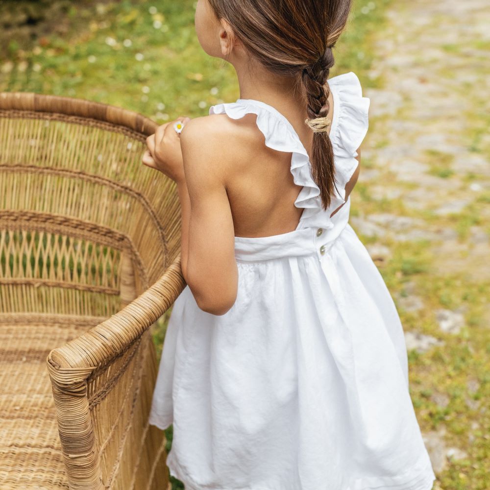 Vestido com alças cruzadas nas costas - Laranjinha