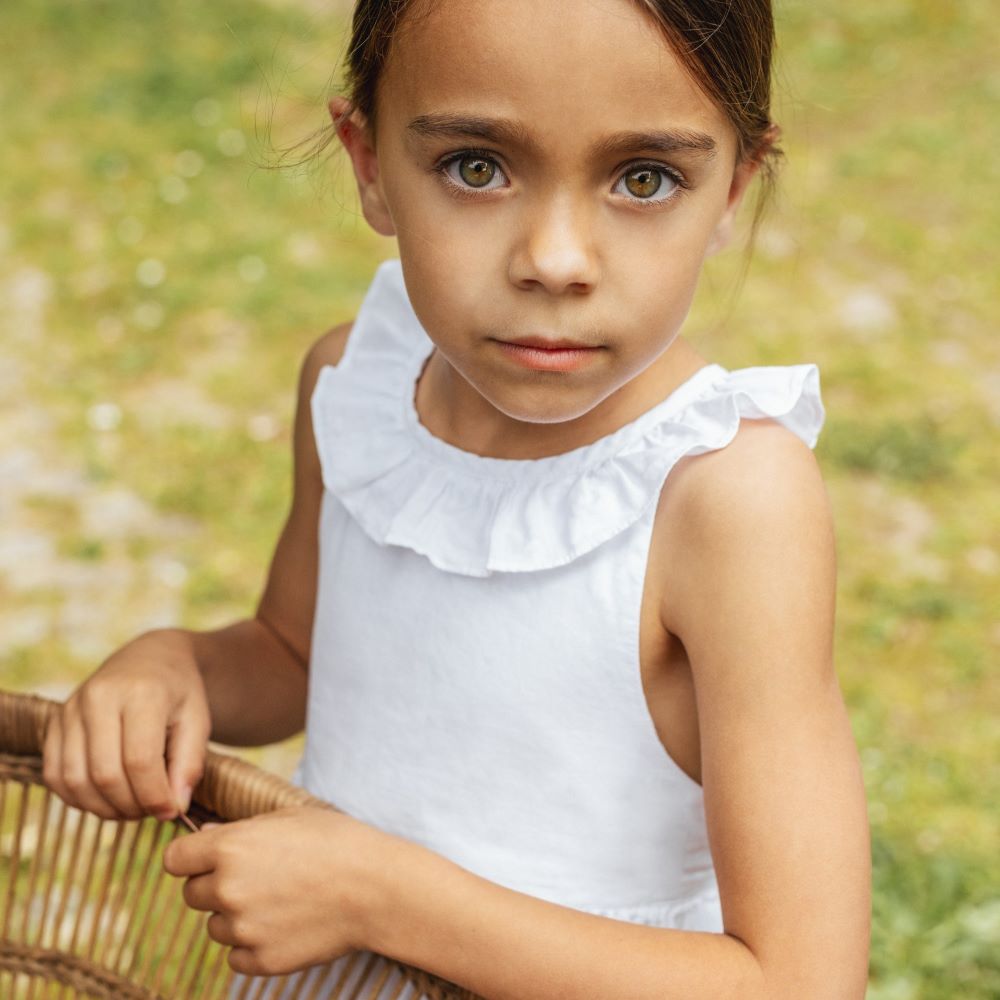 Vestido com alças cruzadas nas costas - Laranjinha