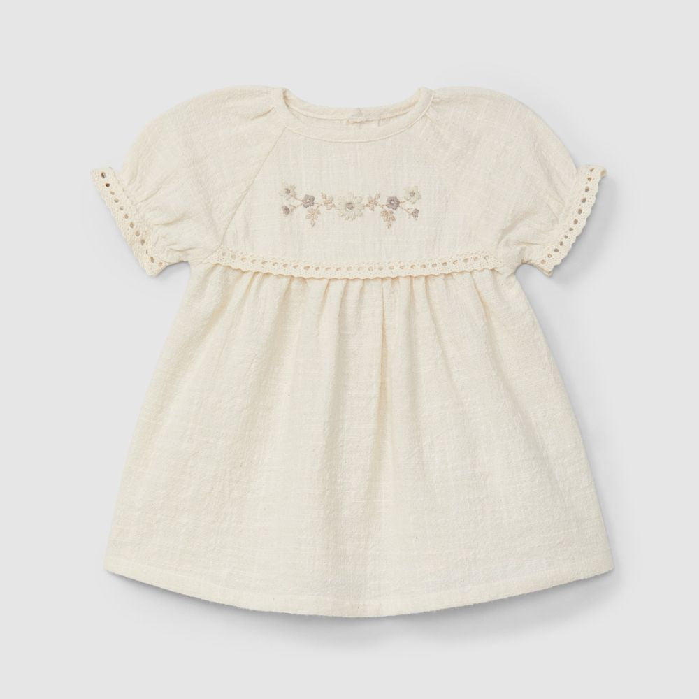 Vestido com bordado e detalhes em renda - Snug