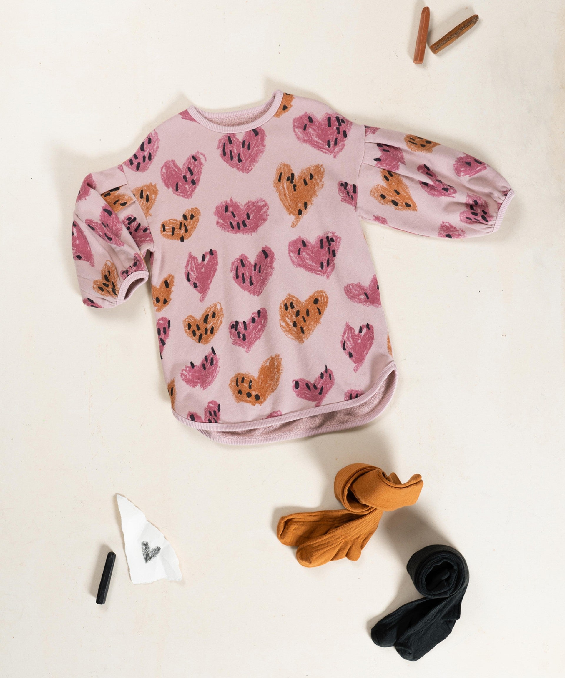 Vestido com estampado de corações - Play Up